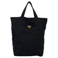 Bottega Veneta Vintage Black Campana Shopper Mini Tote Bag