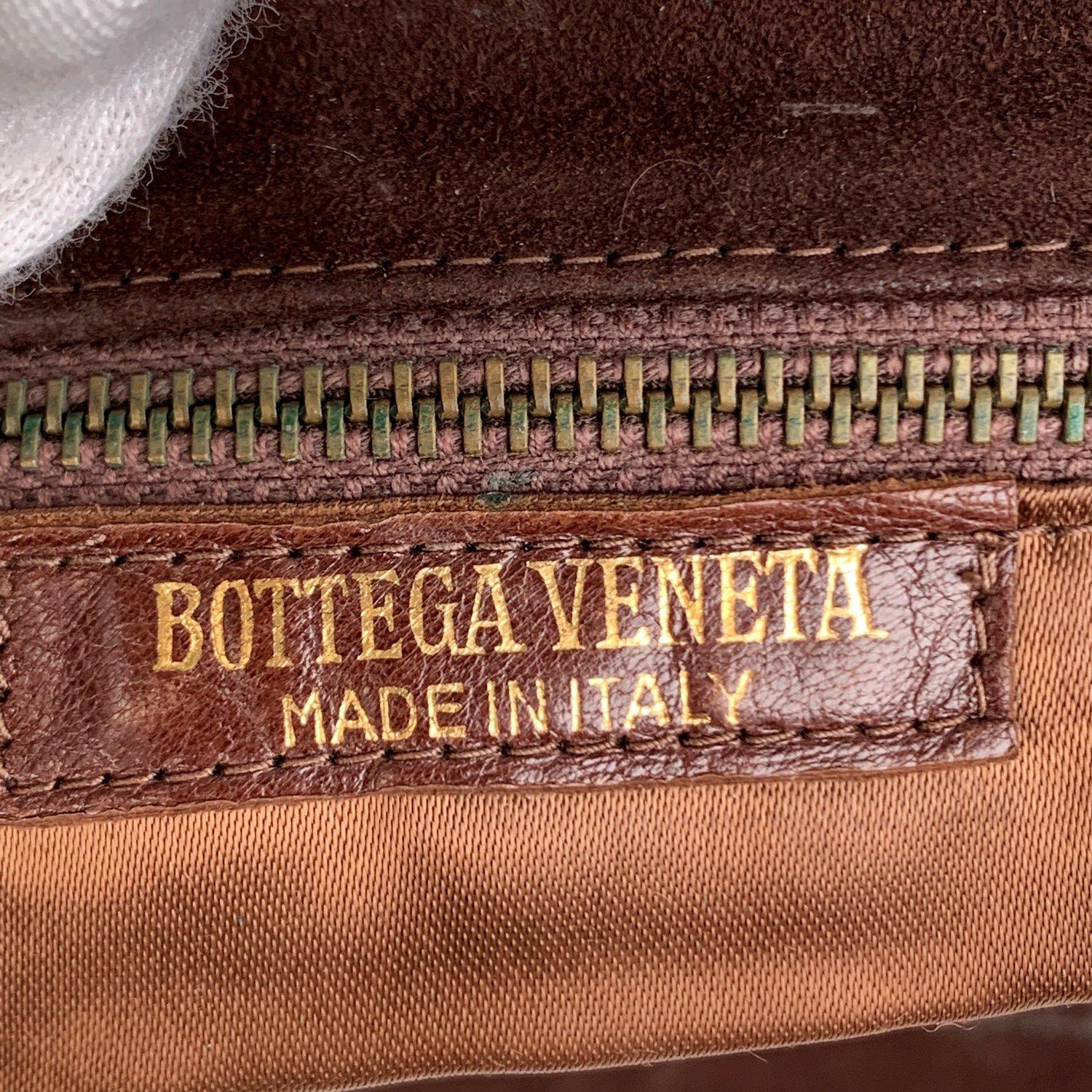 Black Bottega Veneta Vintage Brown Suede Folding Clutch Tote Bag