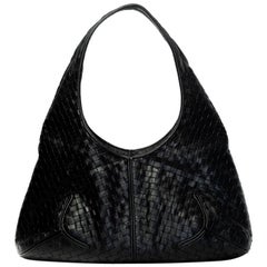 Bottega Veneta Black Intrecciato Calfskin Cassette Bag at 1stDibs