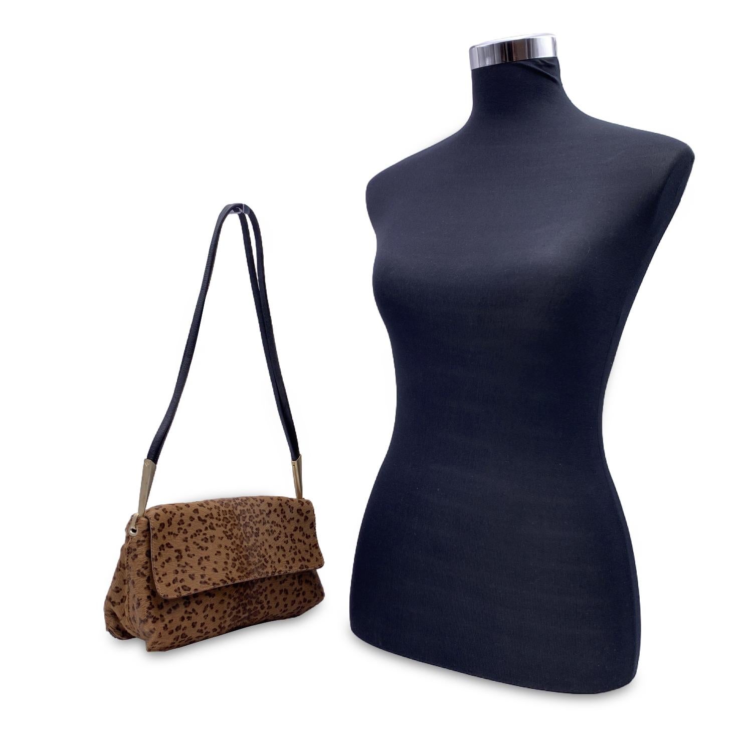 Bottega Vintage Leopard Pony Hair Small Shoulder Bag For Sale at