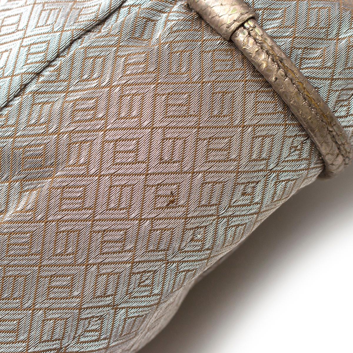 Brown Bottega Veneta Vintage Metallic Top Handle Bag For Sale