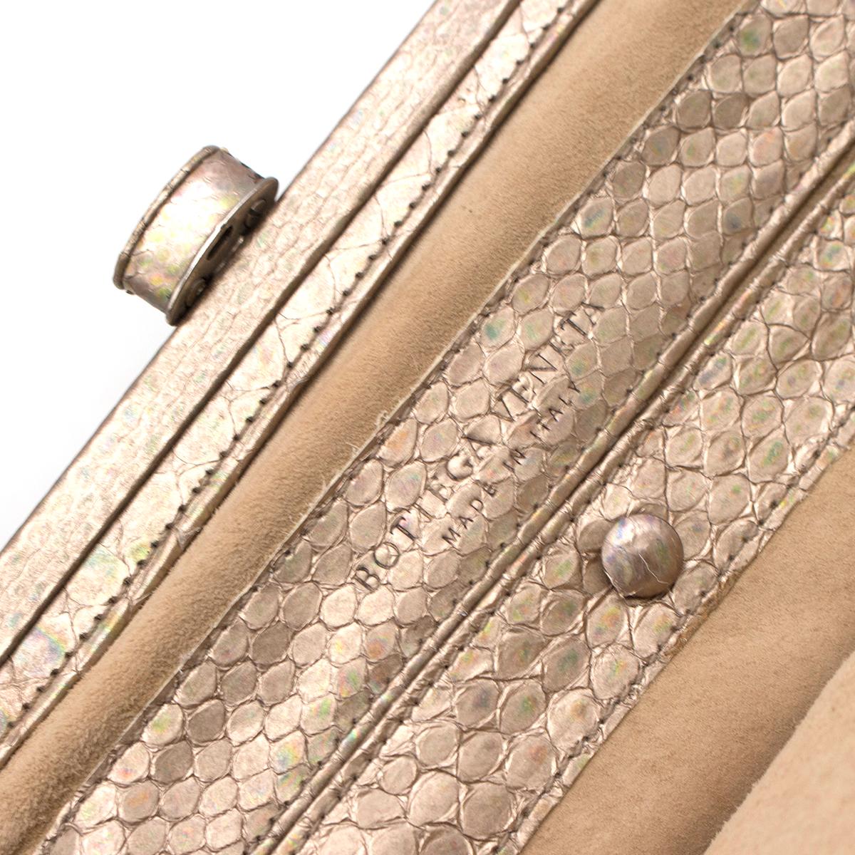 Bottega Veneta Vintage Metallic Top Handle Bag For Sale 1