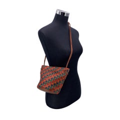 Bottega Veneta Vintage Multicolor Woven Leather Shoulder Bag