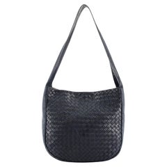 Bottega Veneta - Sac de messager ouvert vintage en cuir Intrecciato - Moyen