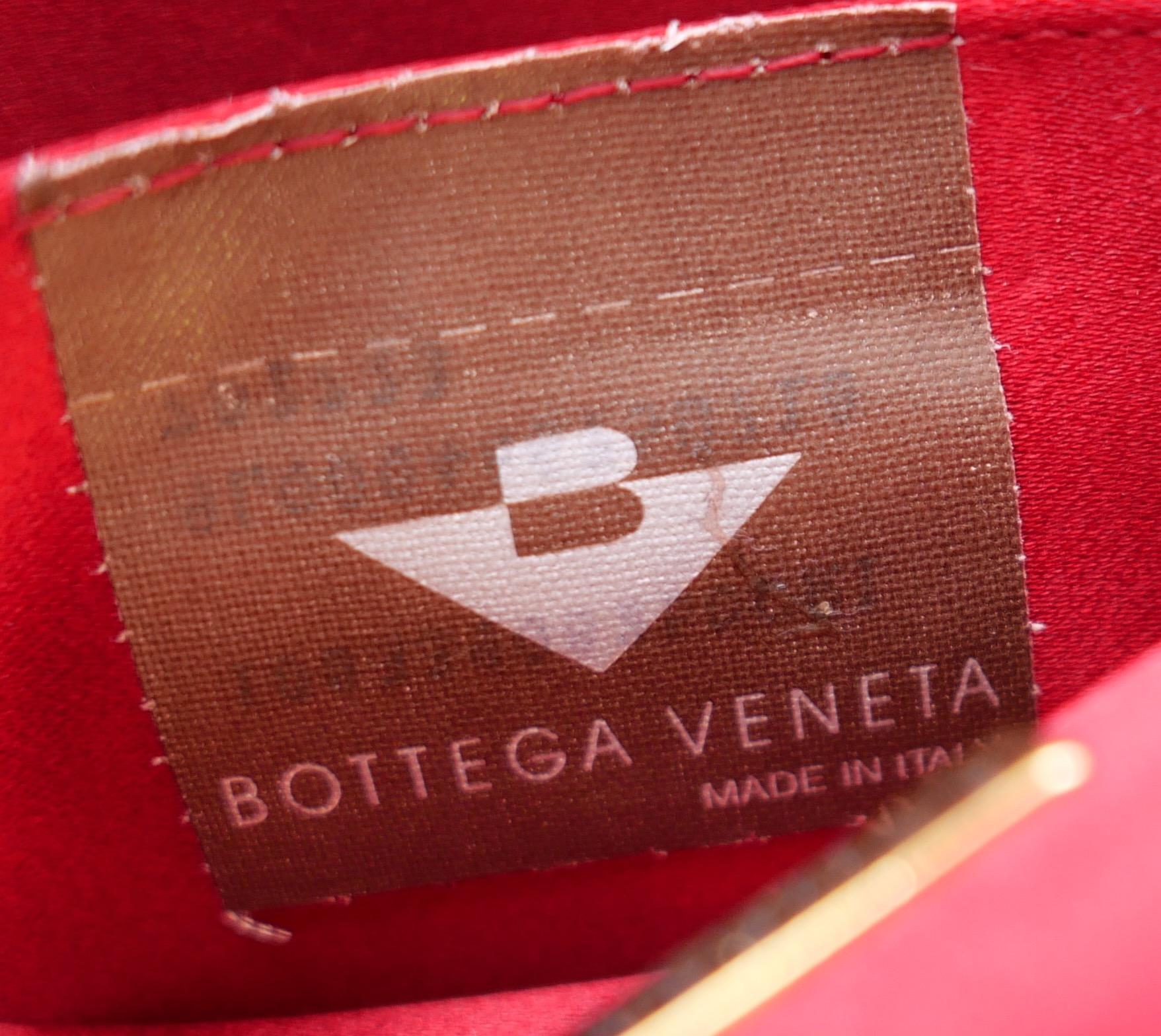 Bottega Veneta Vintage Red Satin 1990s Bag 3