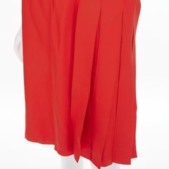 BOTTEGA VENETA Vintage red strapless boned corseted silk cocktail dress IT40 S