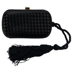 Bottega Veneta Vintage Satin Intrecciato Box Clutch