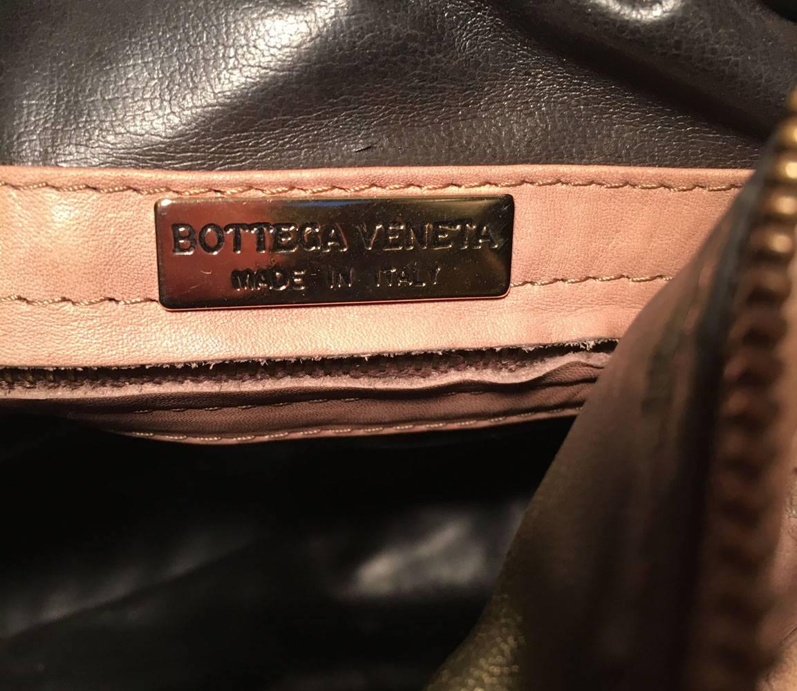 Bottega Veneta Vintage Tan Woven Leather Fringe Trim Shoulder Bag 1