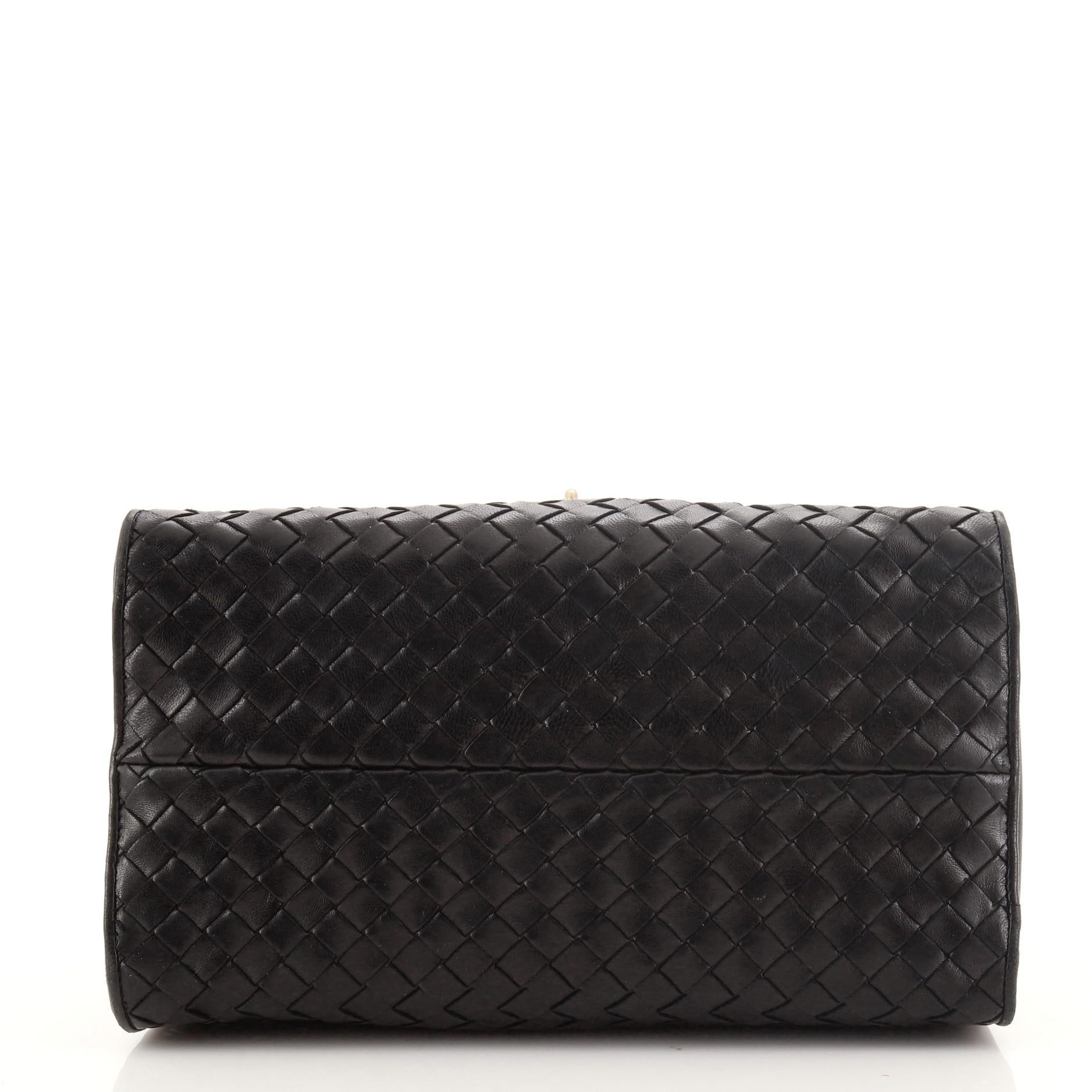 Vintage Turnlock Top Handle Tasche Intrecciato aus Leder von Bottega Veneta für Damen oder Herren