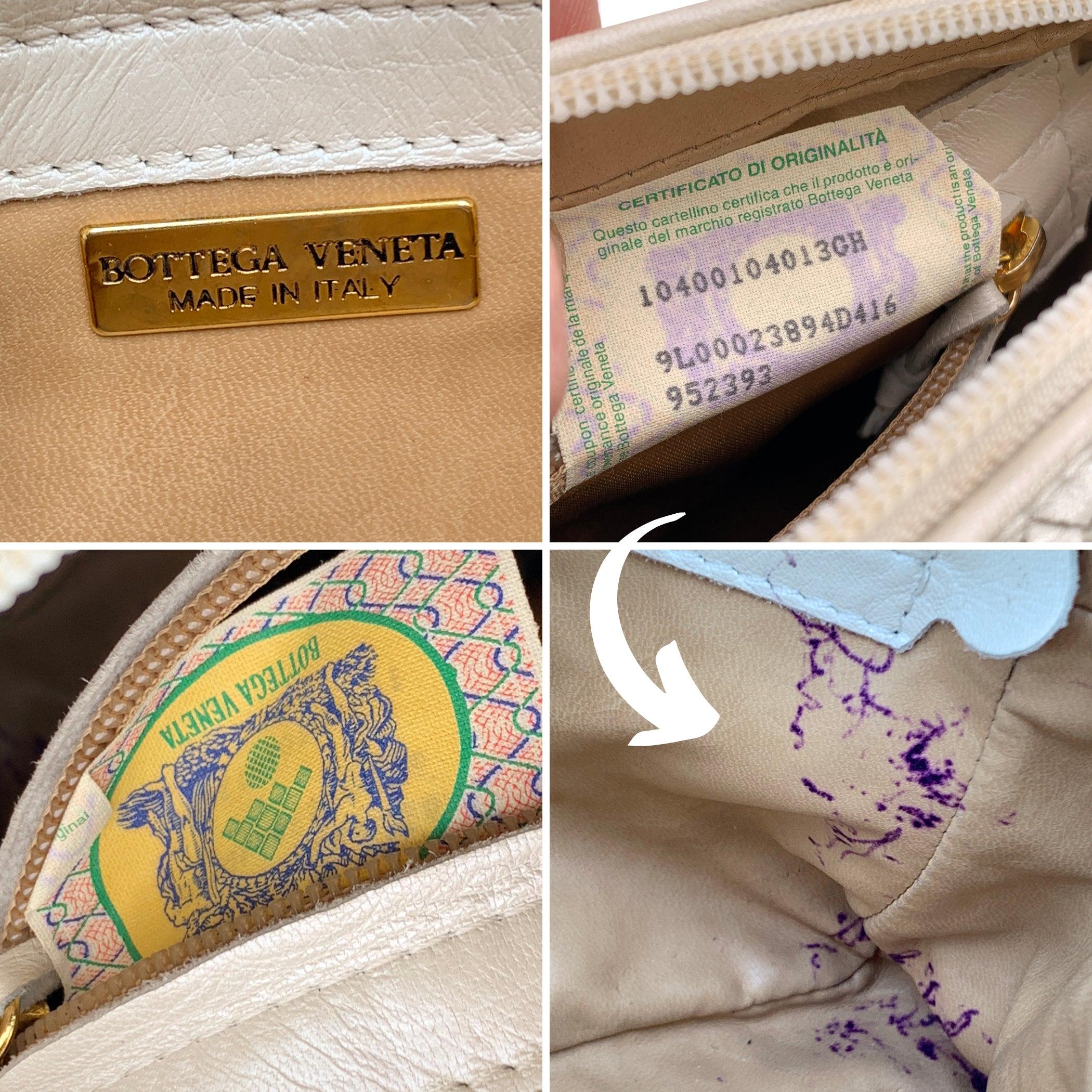 Bottega Veneta Vintage White Pearly Intrecciato Nodini Shoulder Bag 2