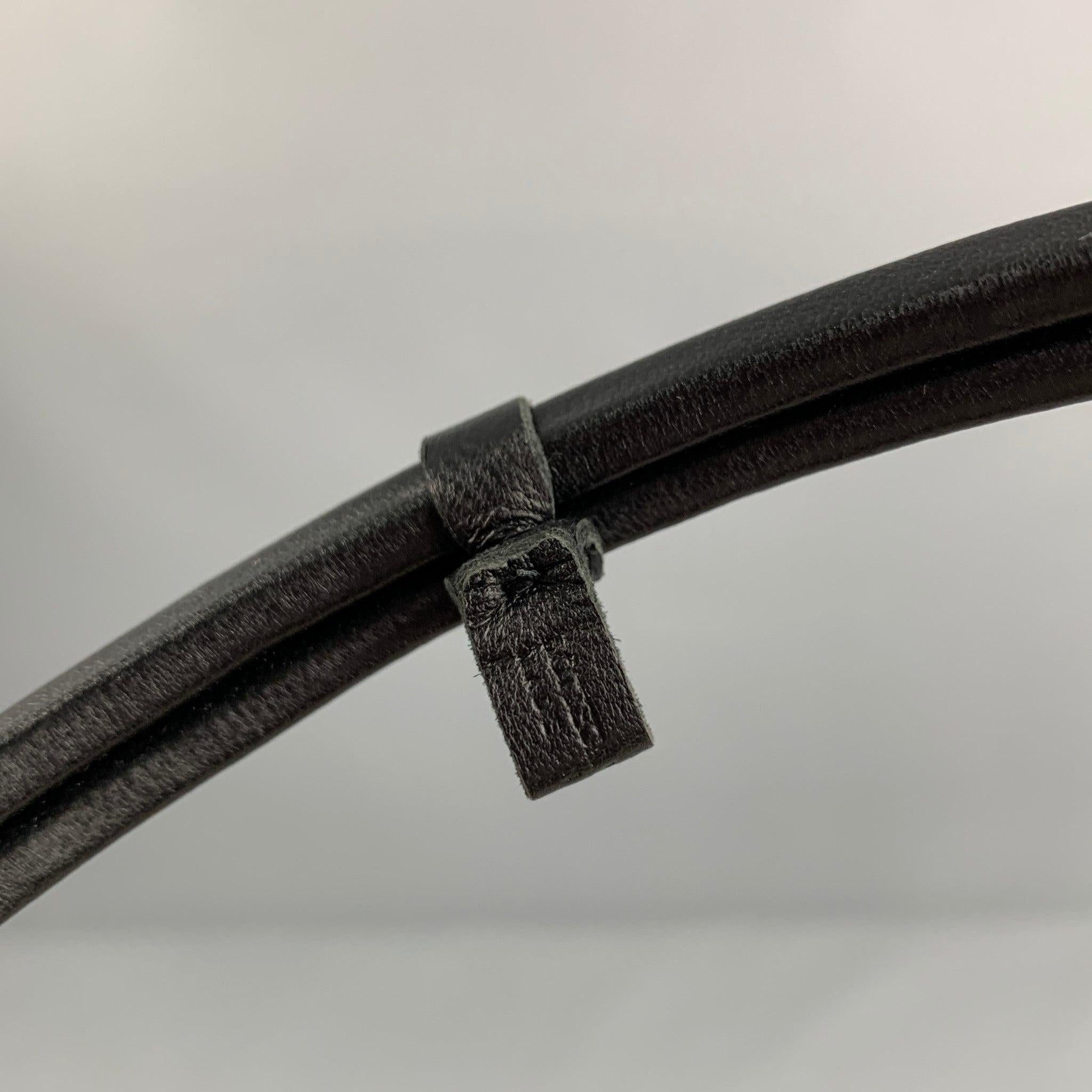 Women's BOTTEGA VENETA Waist Size S Black Silver Leather Snake Belt For Sale