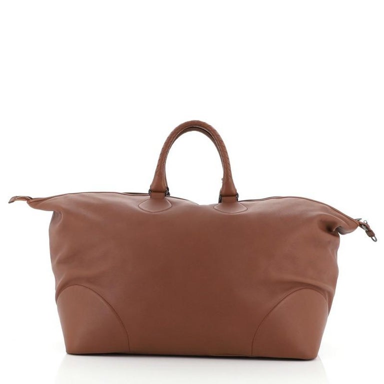 Bottega Veneta Weekender Duffle Bag Leather with Intrecciato Detail Large  at 1stDibs