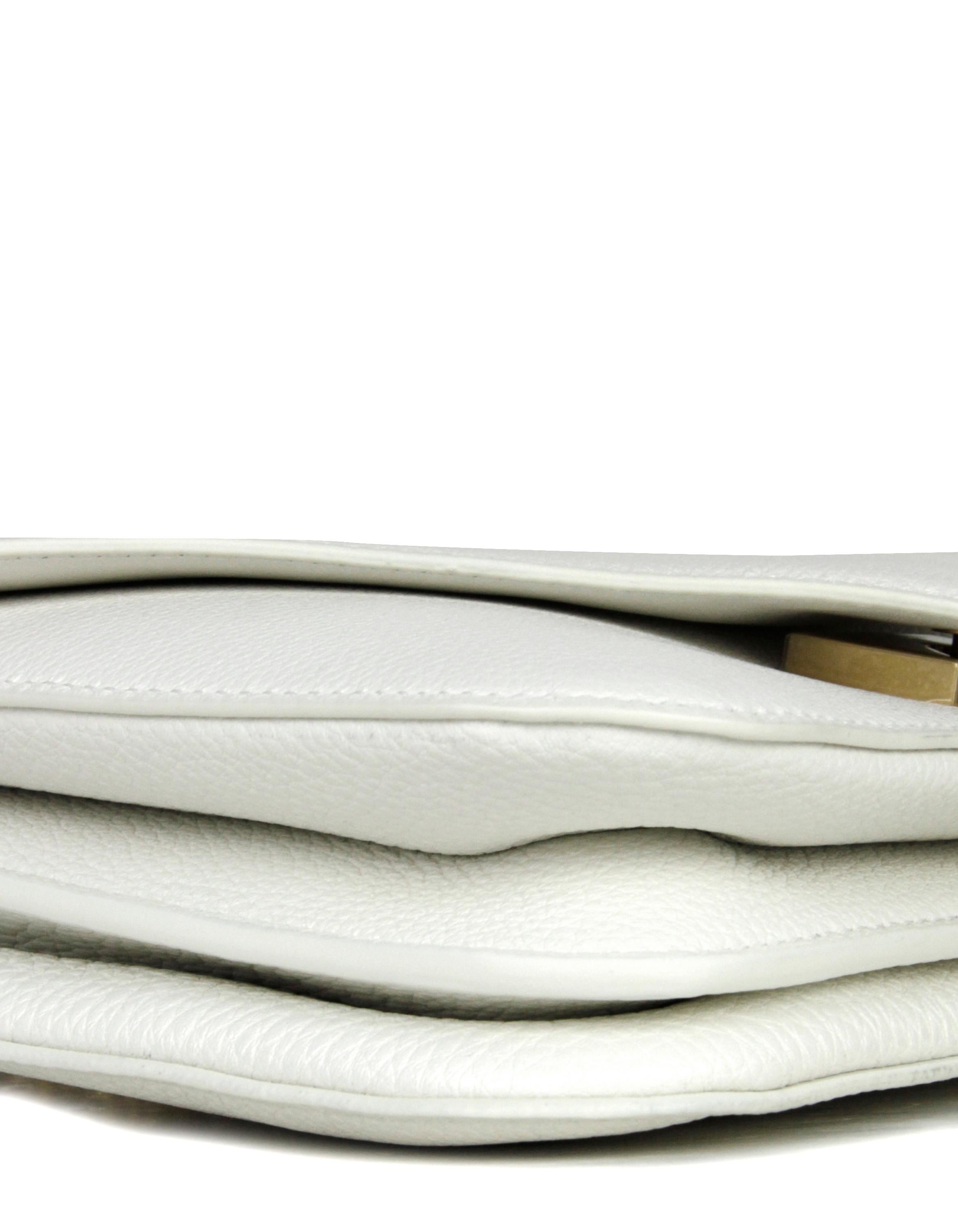 Bottega Veneta White Calfskin Mount Envelope Bag rt. $3, 900 1