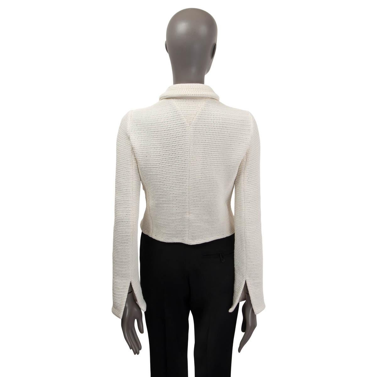 Women's BOTTEGA VENETA white cotton 2021 SALON 01 Mesh Jacket 42 M