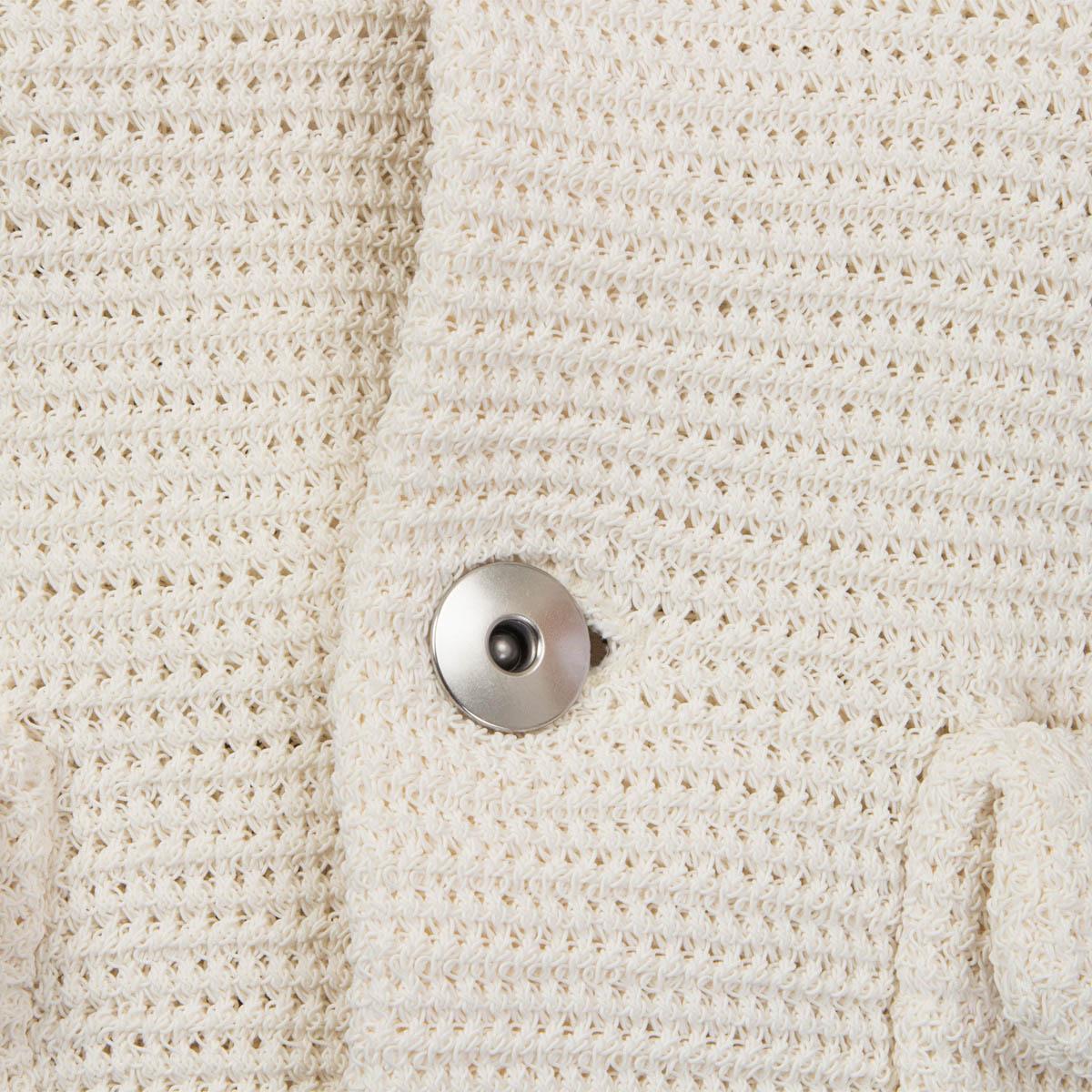 BOTTEGA VENETA white cotton 2021 SALON 01 Mesh Jacket 42 M 1