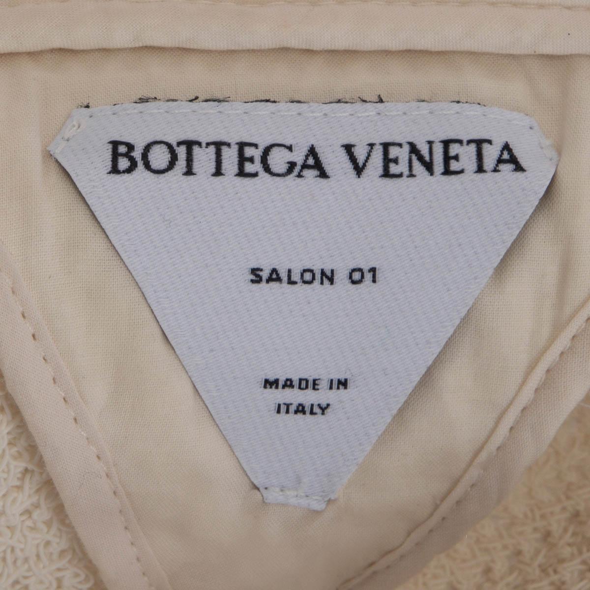 BOTTEGA VENETA white cotton 2021 SALON 01 Mesh Jacket 42 M 2