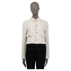 BOTTEGA VENETA white cotton 2021 SALON 01 Mesh Jacket 42 M