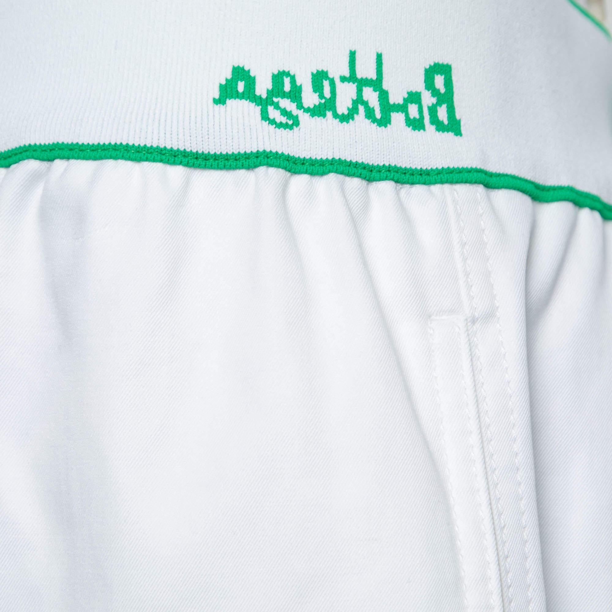 Bermudas-Shorts aus weißer Baumwolle von Bottega Veneta, M (Grau) im Angebot
