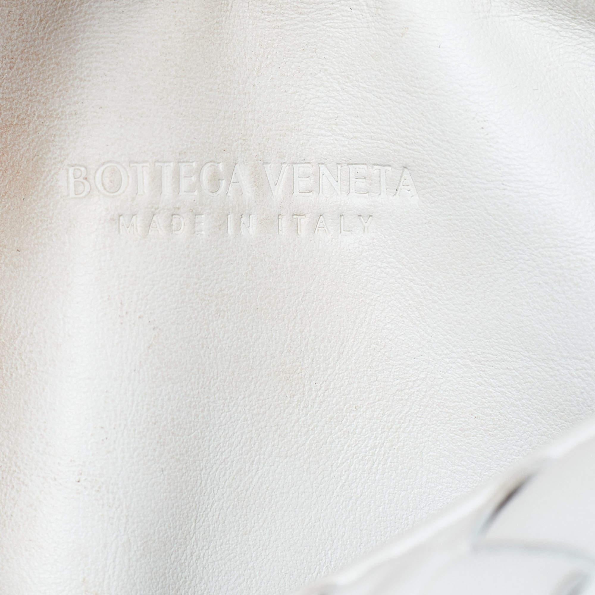 Bottega Veneta White Intrecciato Leather Mini BV Jodie Bag 7