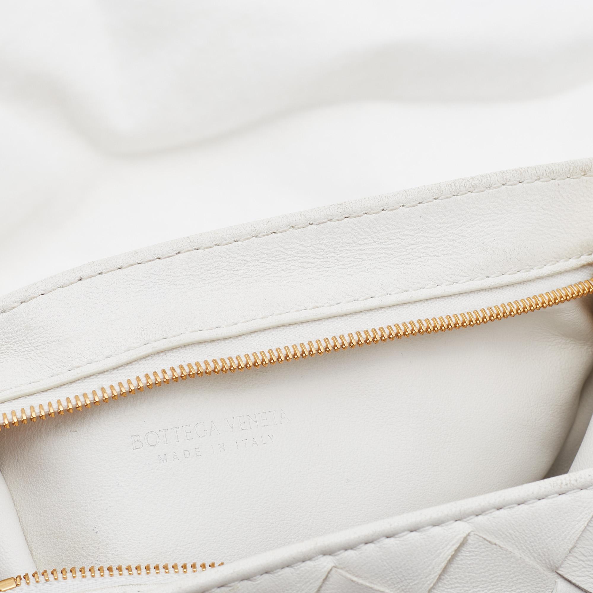 Bottega Veneta White Intrecciato Leather Mini Twist Bag 2