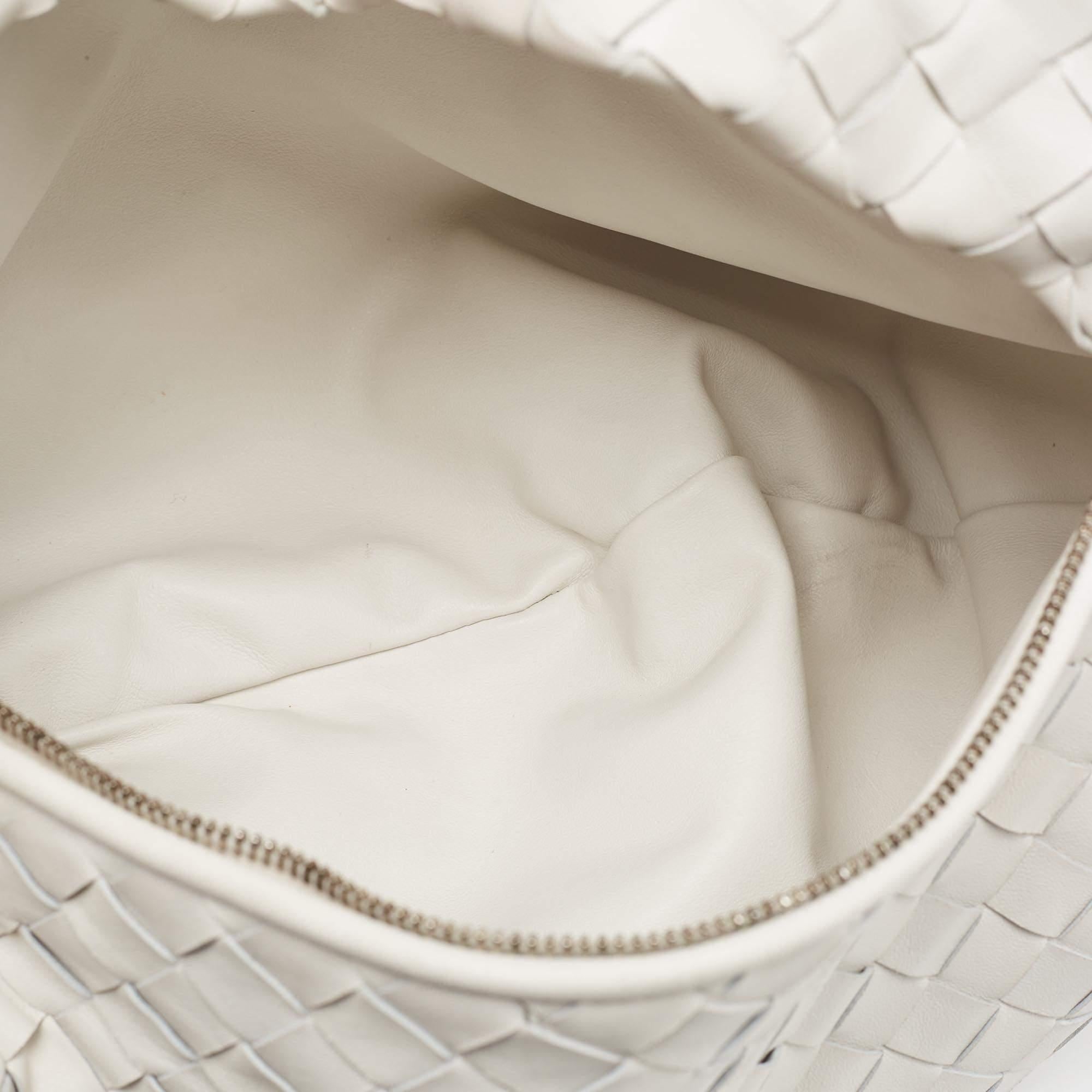 Bottega Veneta White Intrecciato Leather Small Jodie Bag 2