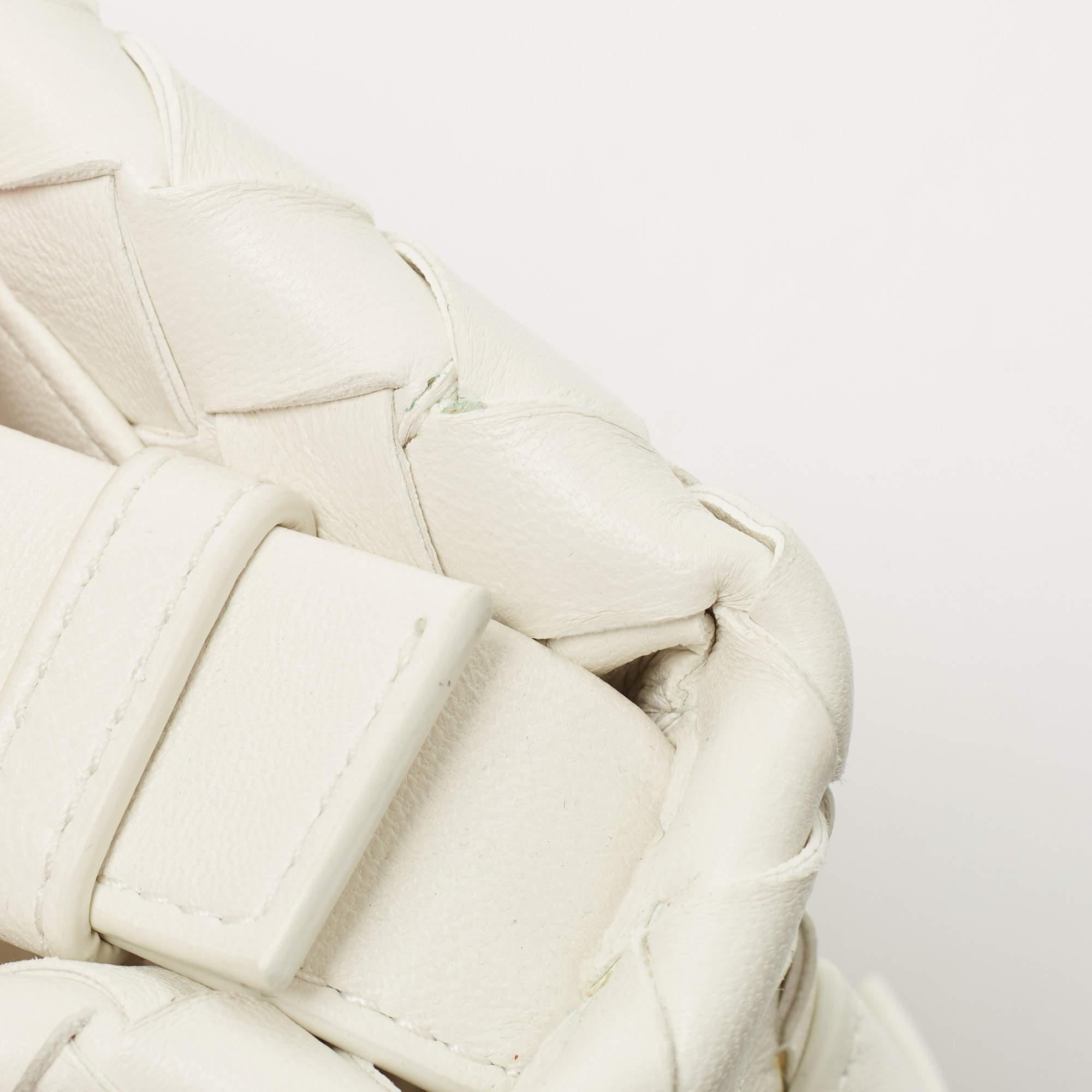 Bottega Veneta White Intrecciato Leather Tie Shoulder Bag 7