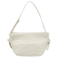 Bottega Veneta Beige Leather Teen Pouch For Sale at 1stDibs