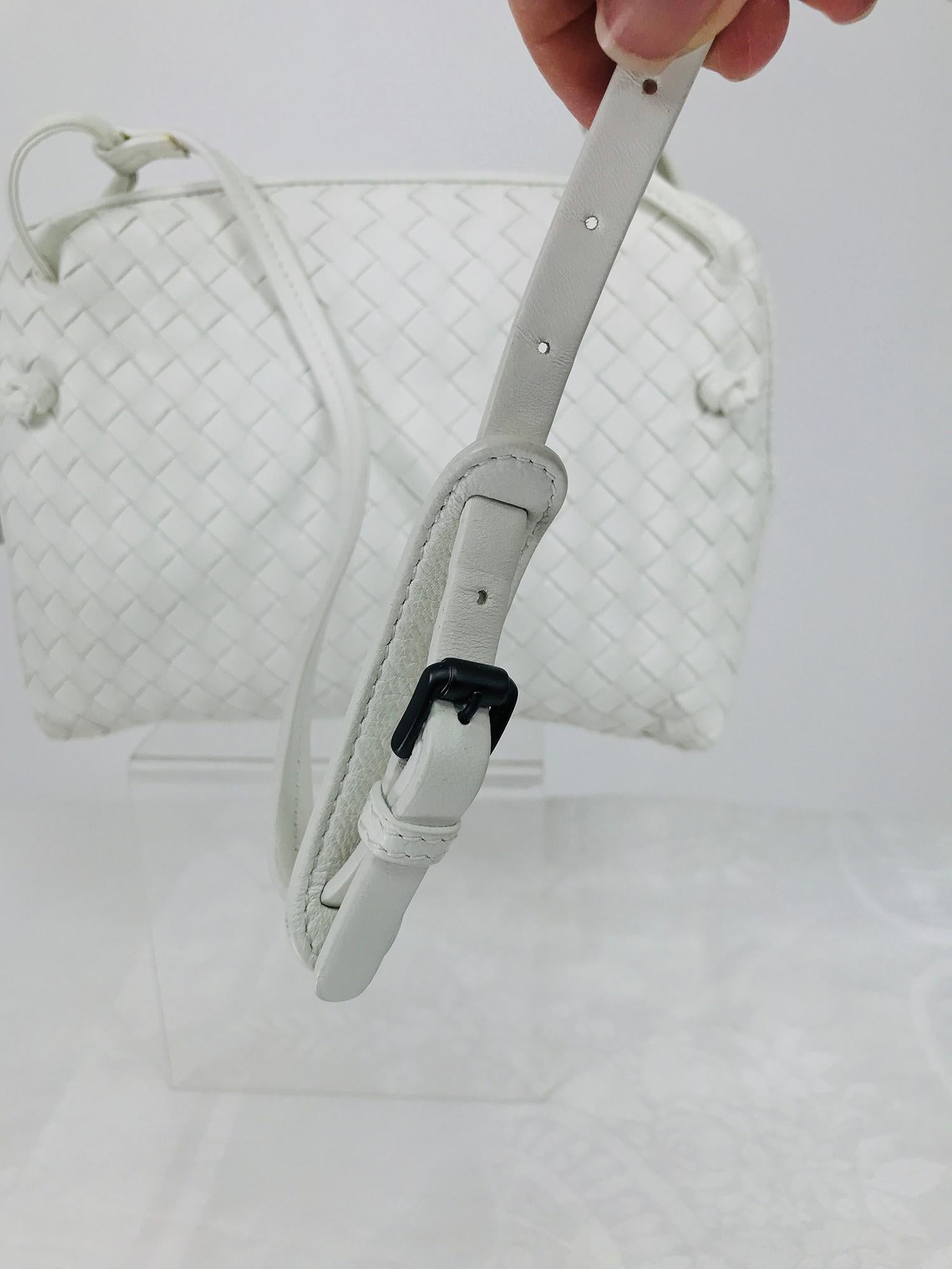 Bottega Veneta White Intrecciato Nappa Leather Shoulder Bag 2016 4