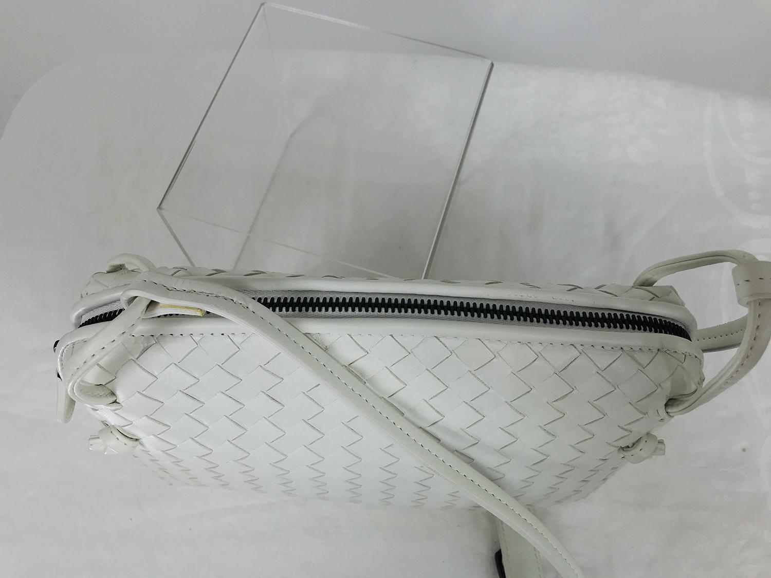 Bottega Veneta White Intrecciato Nappa Leather Shoulder Bag 2016 3