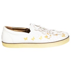 Bottega Veneta Baskets papillon en cuir blanc taille IT 37,5