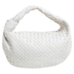 Bottega Veneta White Leather Jodie Hobo