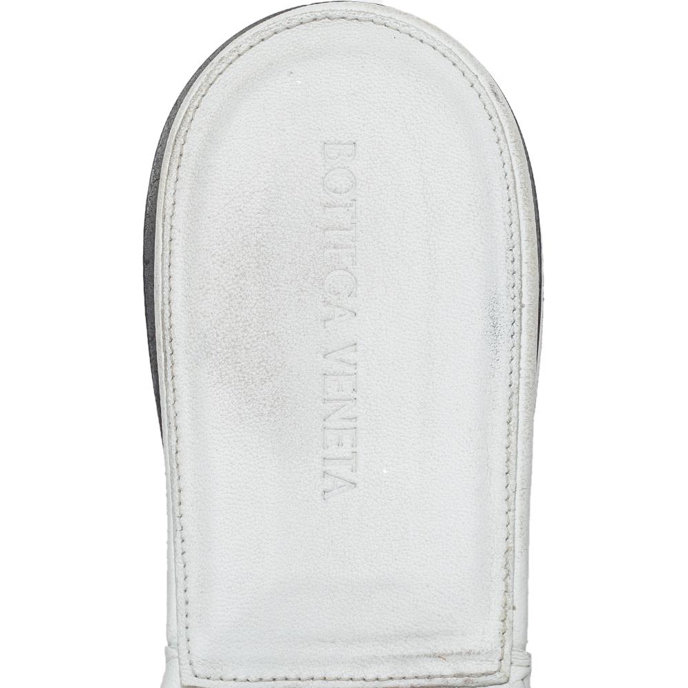 Bottega Veneta White Leather Lido Flat Slides Size 40 1