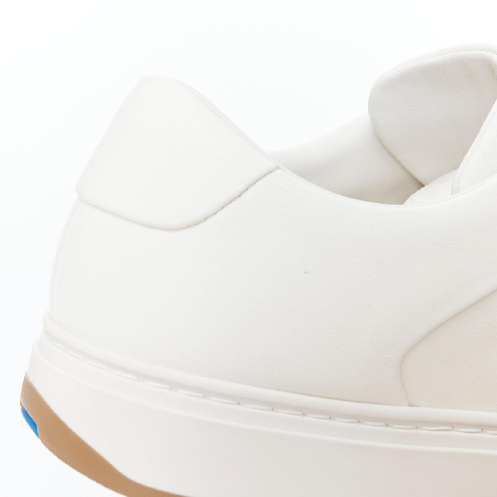 BOTTEGA VENETA white leather minimal lace up sneakers EU39 For Sale 5