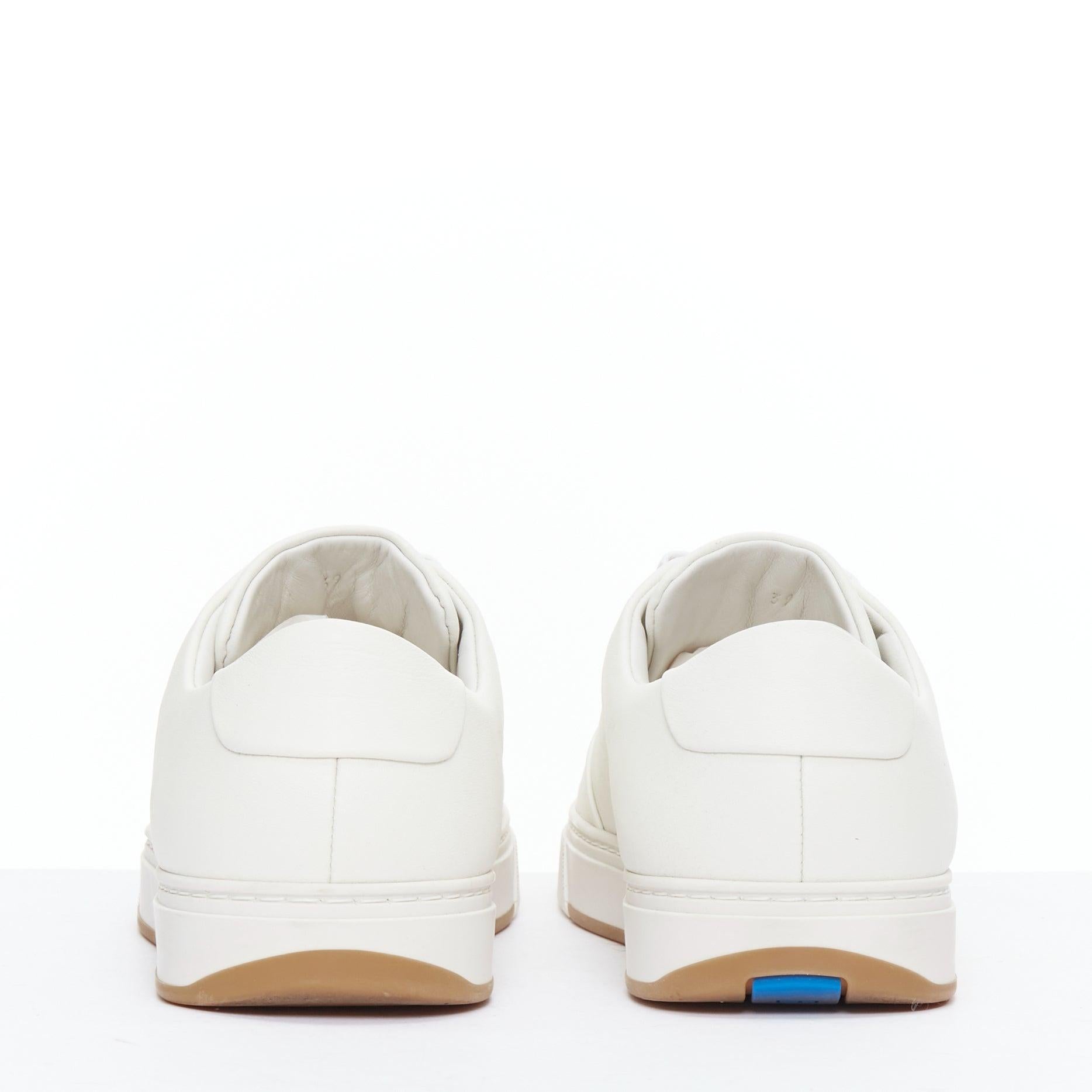 BOTTEGA VENETA white leather minimal lace up sneakers EU39 For Sale 1