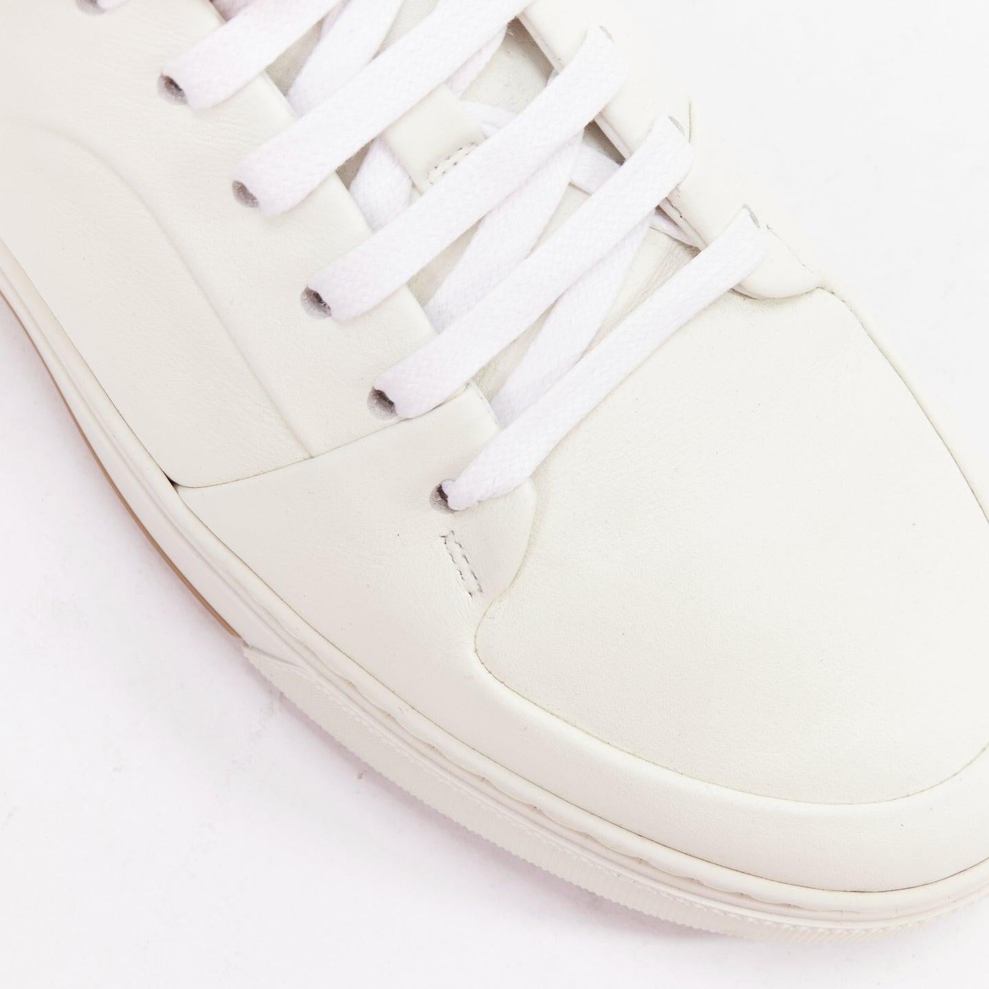 BOTTEGA VENETA white leather minimal lace up sneakers EU39 For Sale 3