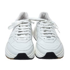 Bottega Veneta White Leather Speedster Sneakers Size 37