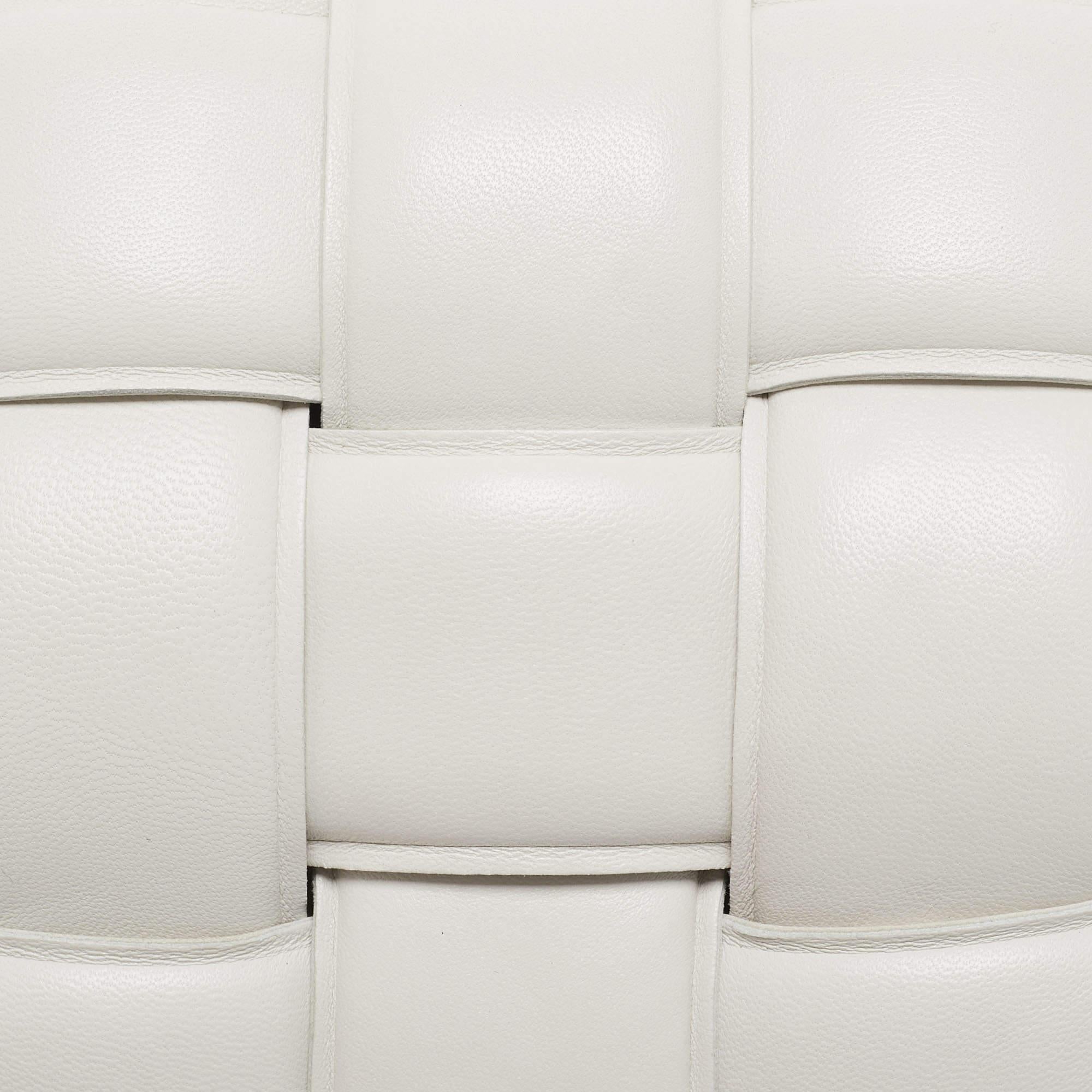 Bottega Veneta White Padded Leather Cassette Shoulder Bag 7