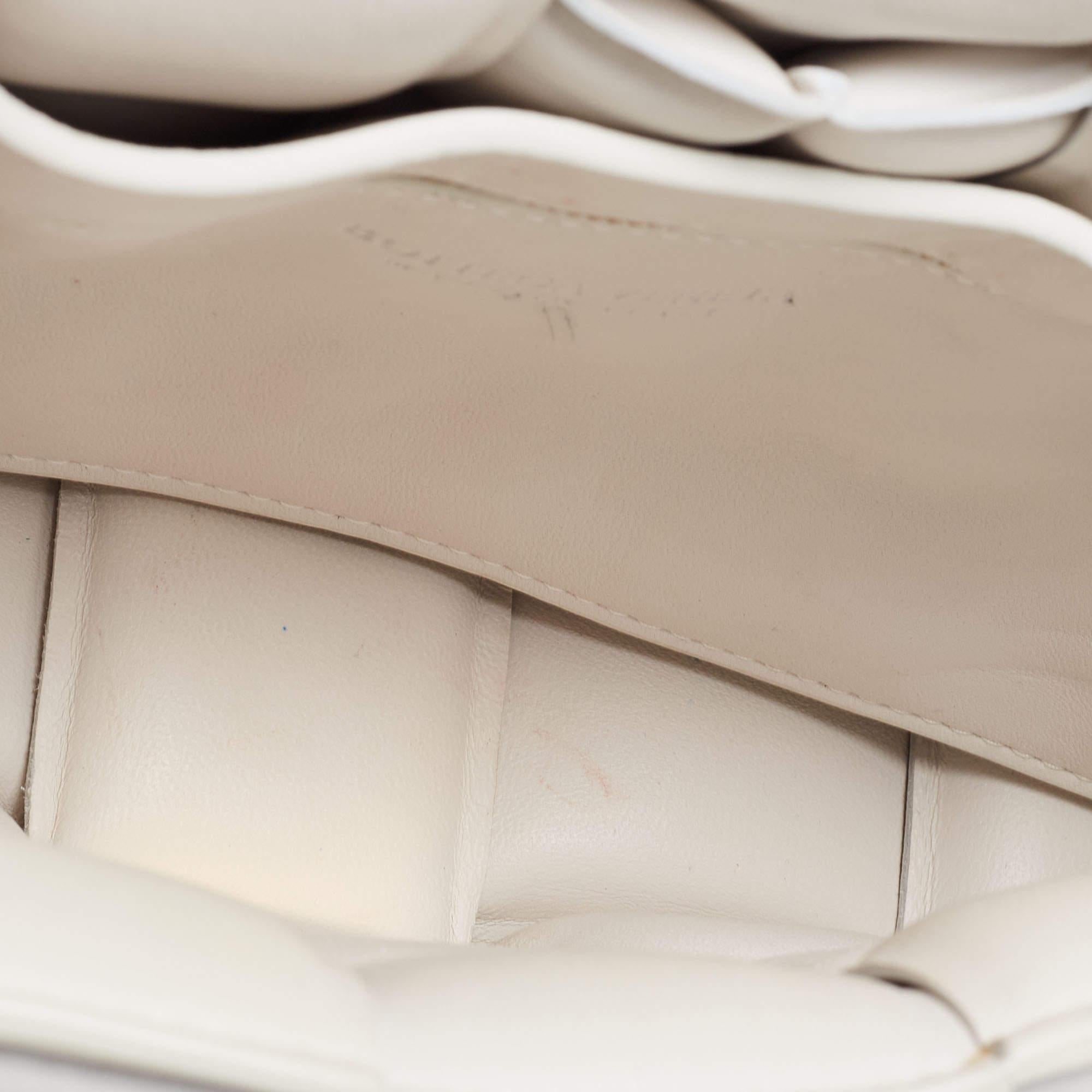 Bottega Veneta White Padded Leather Cassette Shoulder Bag 9