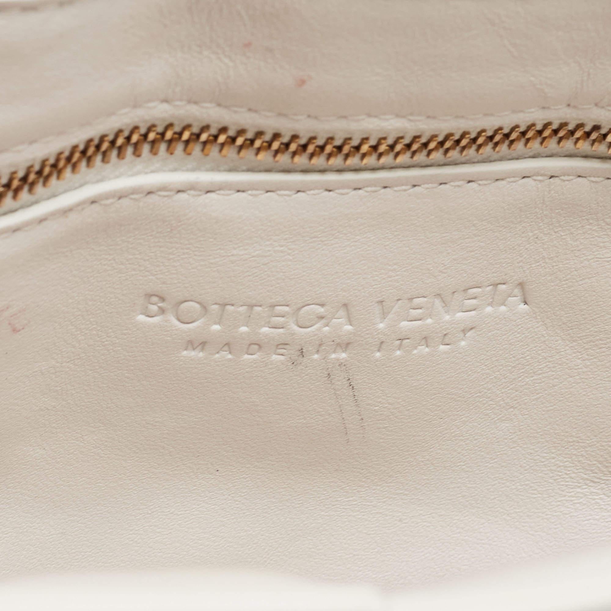 Bottega Veneta White Padded Leather Cassette Shoulder Bag 12
