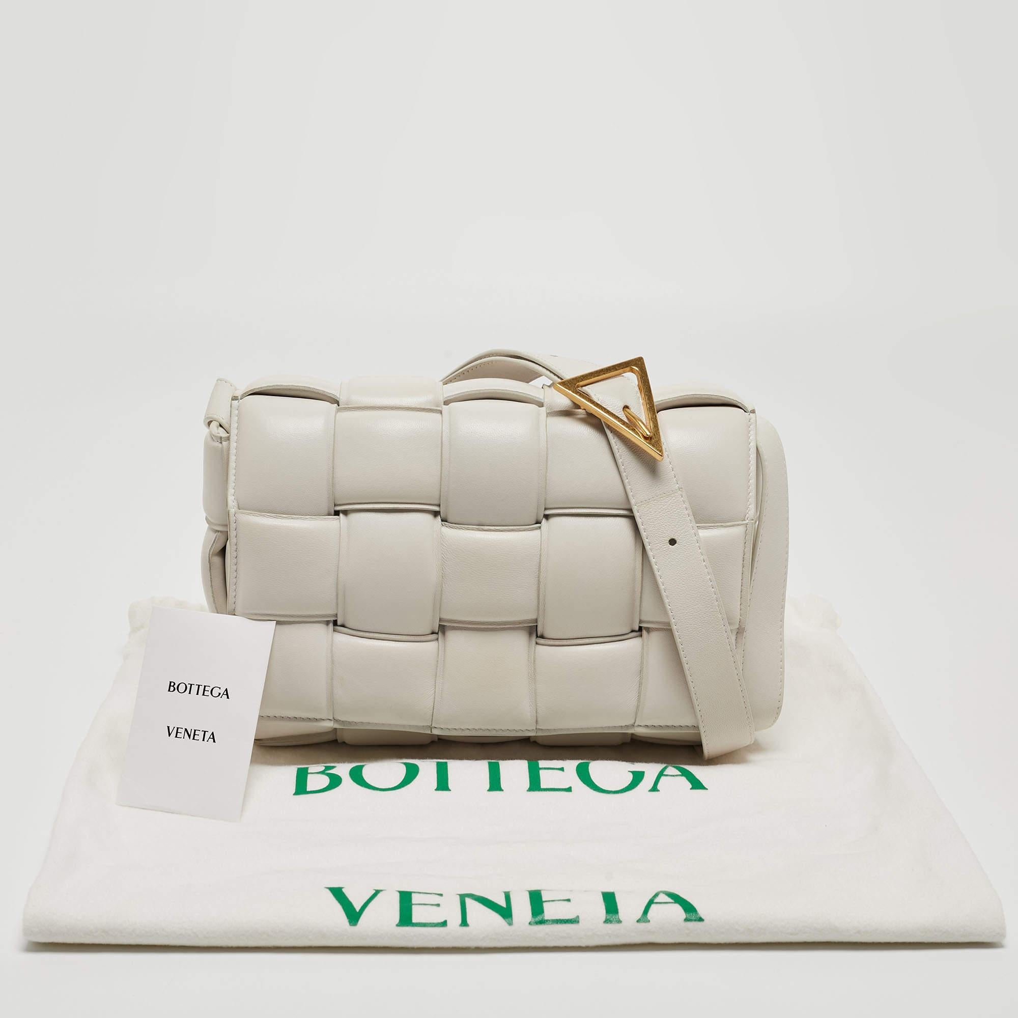 Bottega Veneta White Padded Leather Cassette Shoulder Bag 13