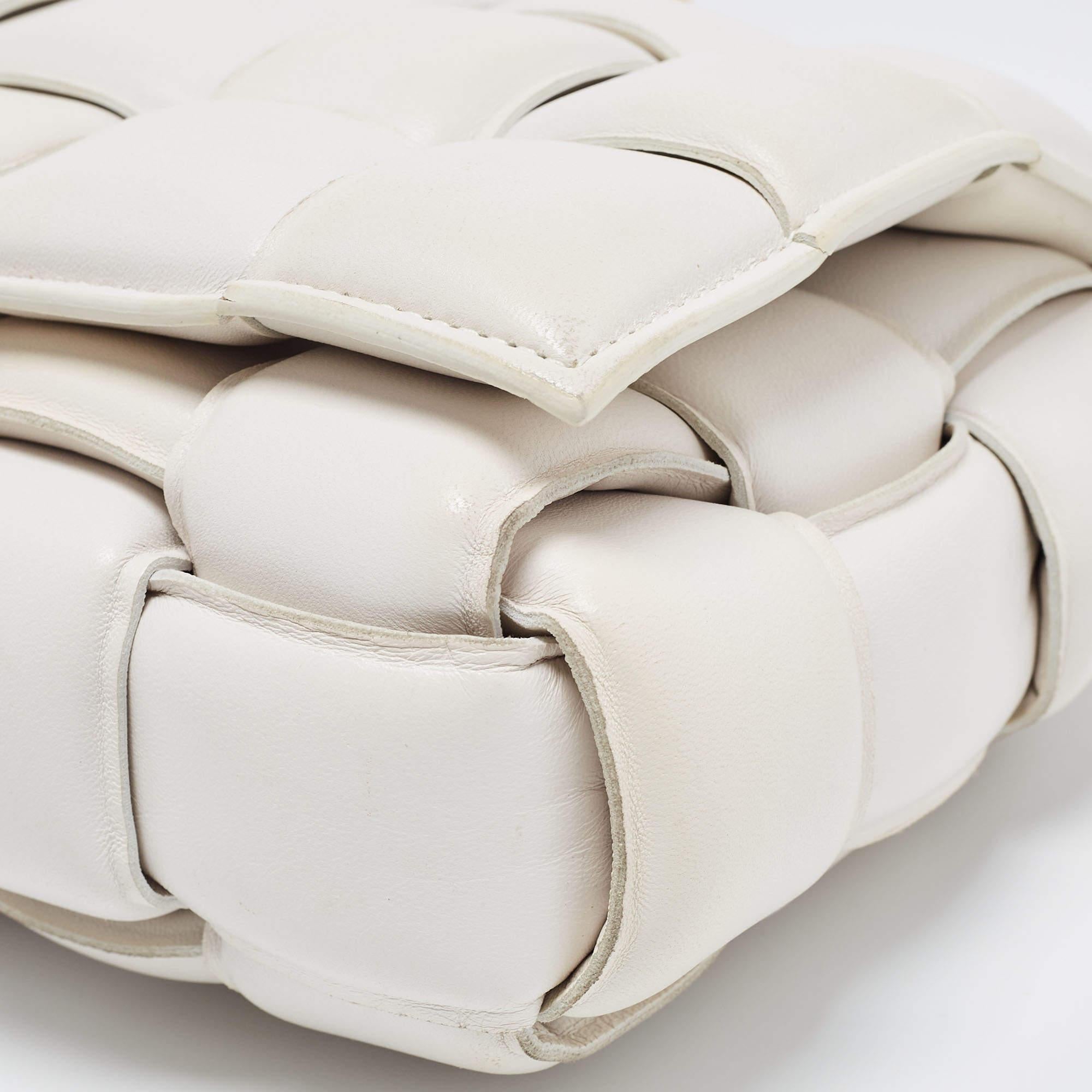 Bottega Veneta White Padded Leather Cassette Shoulder Bag 2