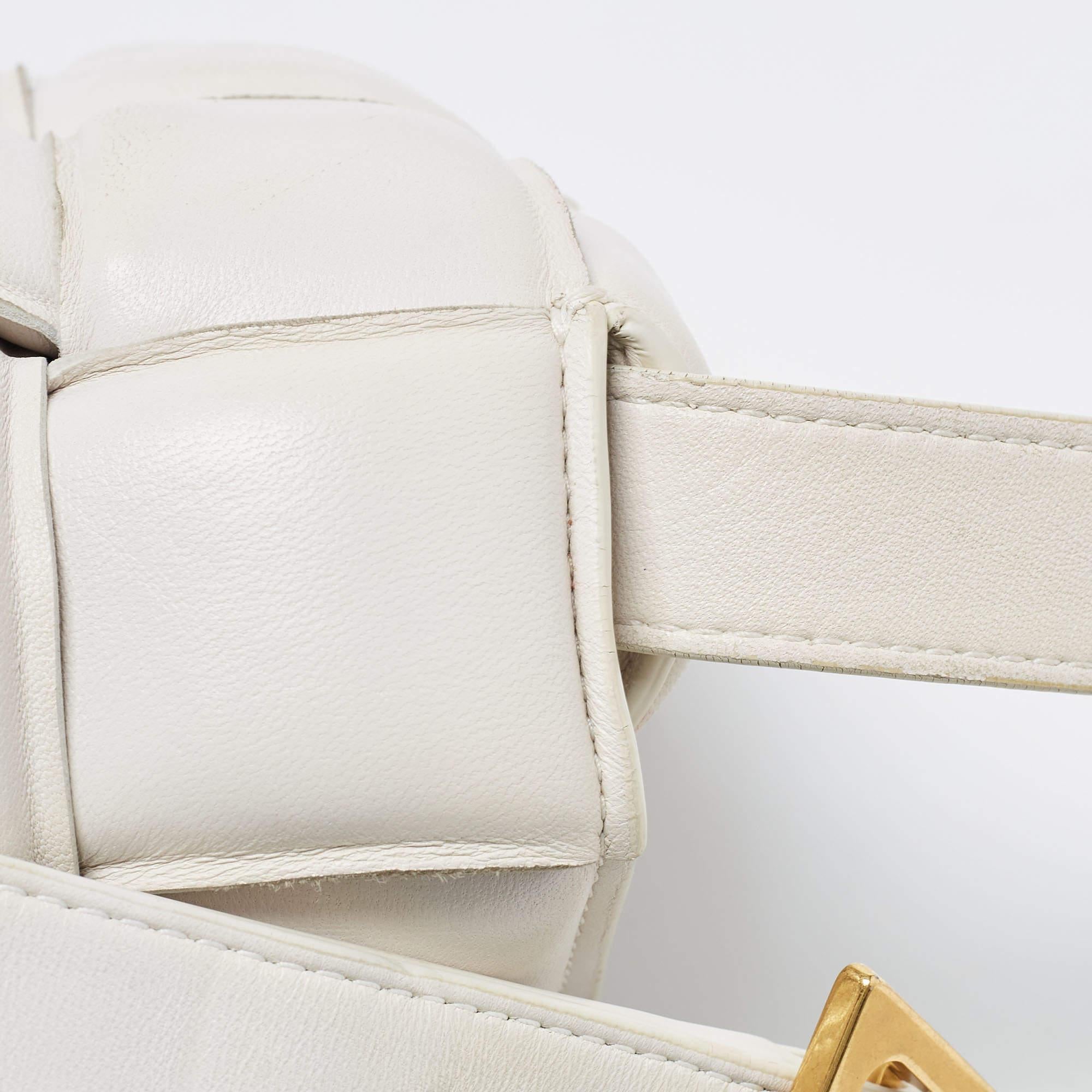 Bottega Veneta White Padded Leather Cassette Shoulder Bag 3