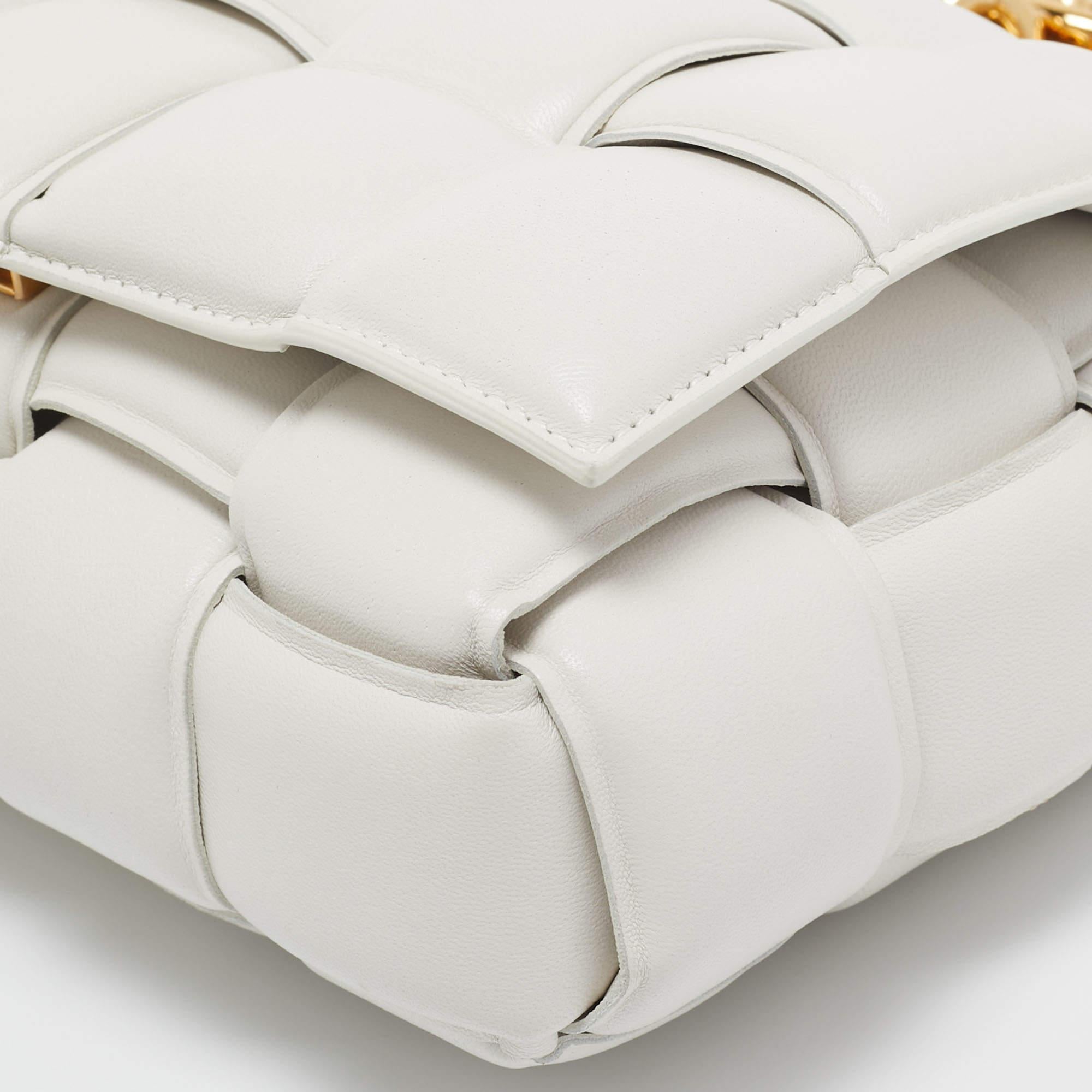 Bottega Veneta White Padded Leather Cassette Shoulder Bag 5