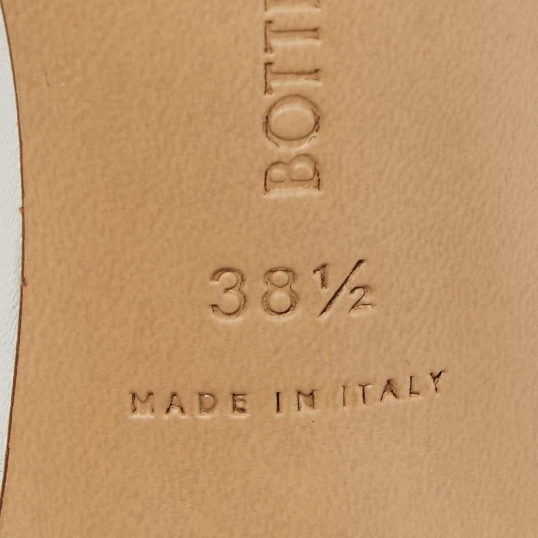 Bottega Veneta White Quilted Leather Lido Slide Sandals Size 38.5 2