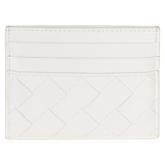 Bottega Veneta White Red Nappa Intrecciato Heart Card Holder