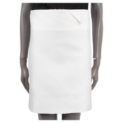 BOTTEGA VENETA white silk blend 2019 SATIN MINI Skirt 36 XS