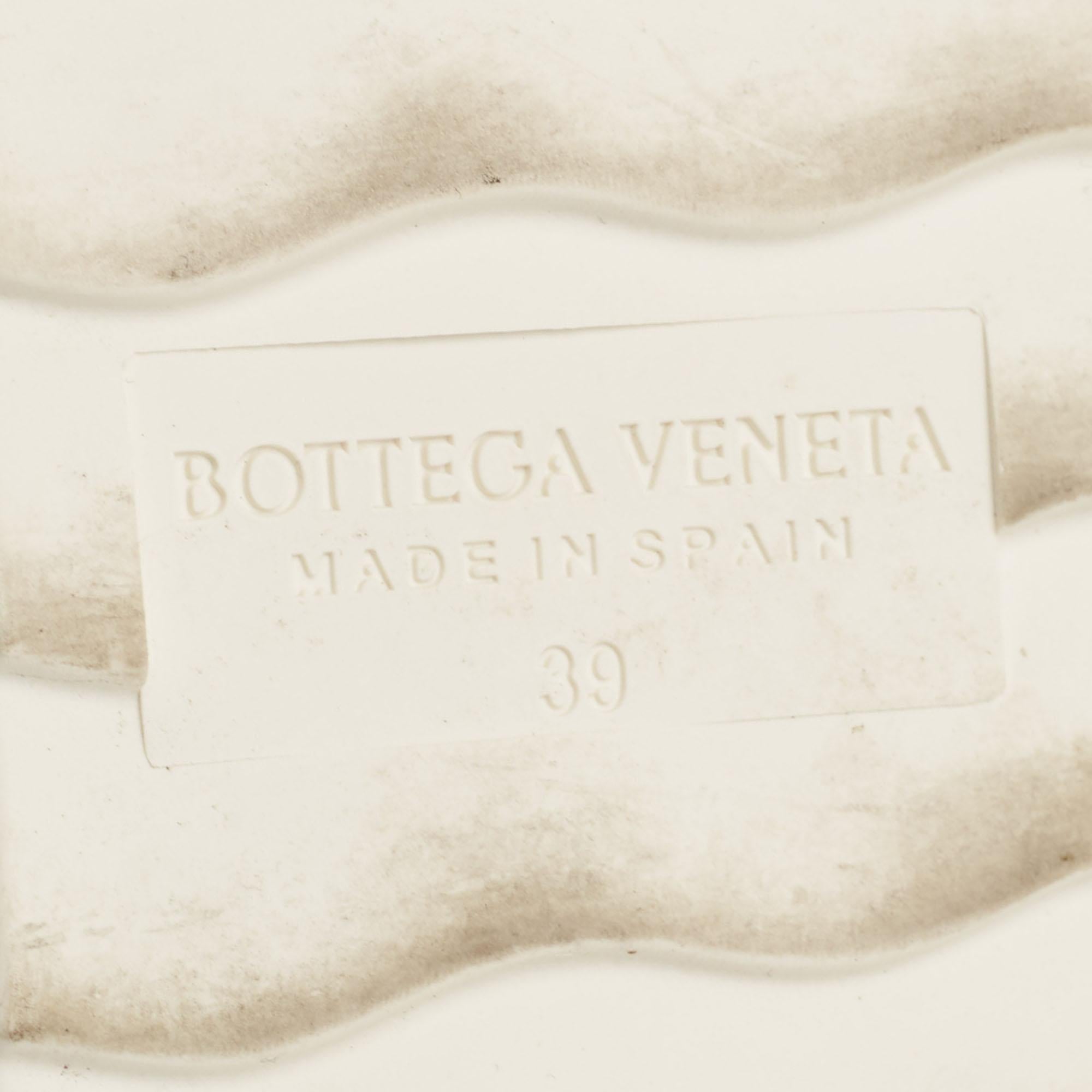 Bottega Veneta White Woven Mesh and Leather Espadrille Wedge Ankle Wrap Sandals  1