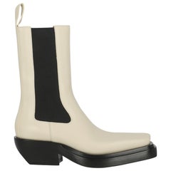 Bottega Veneta Women  Ankle boots White Leather IT 37