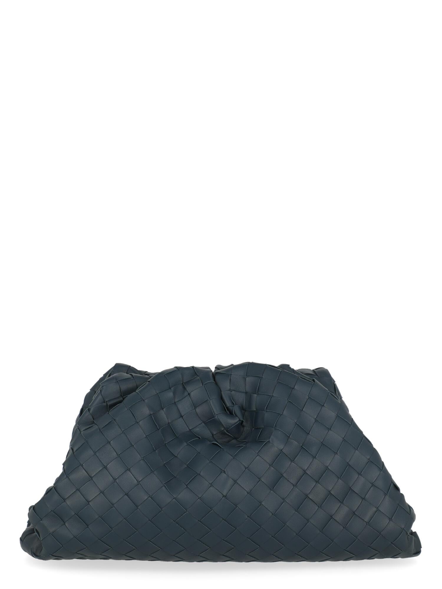 Black Bottega Veneta Women Handbags Navy Leather