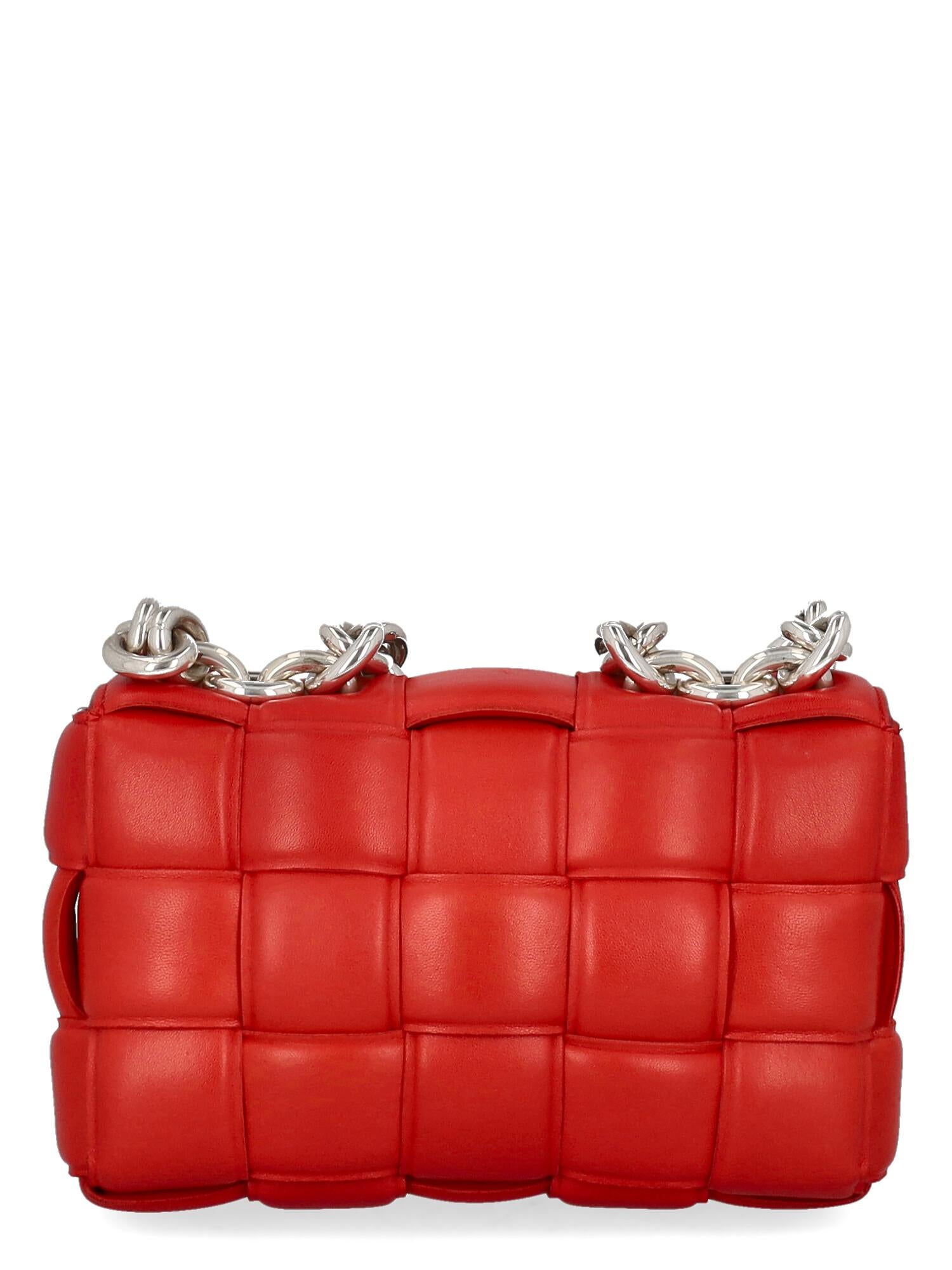 Bottega Veneta Women Shoulder bags Red Leather  In Good Condition For Sale In Milan, IT